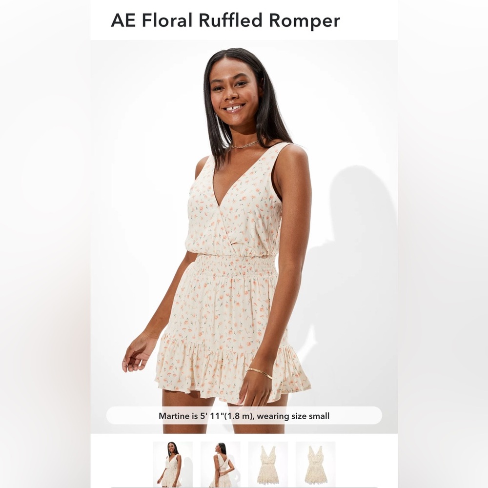 AE Floral Ruffled Romper